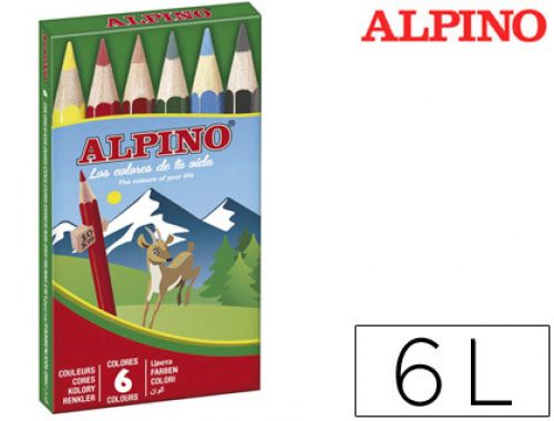 Lpis de cor alpino 6 unidades , Alpino , 28324 , 8413240573616